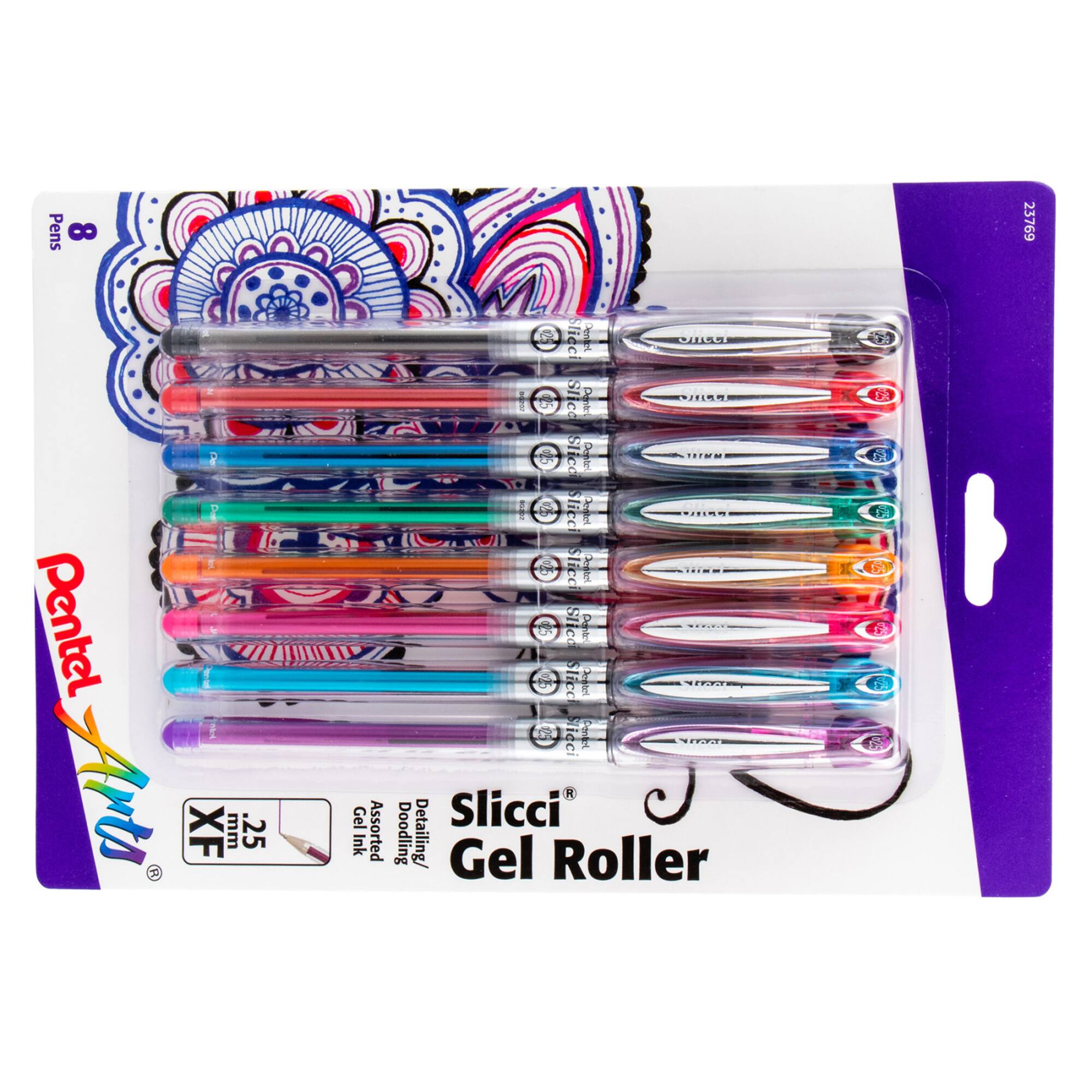 Pentel Arts® Slicci® 0.25mm Extra Fine 8 Gel Pen Set